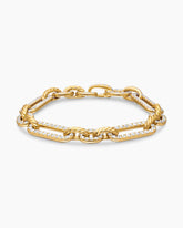 Lexington Chain Bracelet in 18K Yellow Gold with Full Pavé Diamonds, 9.8mm